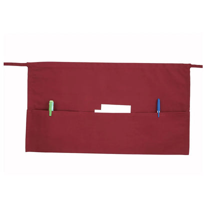 Tạp Dề Ngang Lưng Winco WA-1221R 55.2 x 31.8 cm, Poly-Cotton, Đỏ Burgundy