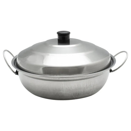 Thân/Nắp Nồi Hâm Chảo Tròn Thunder Group SLAL02B 22.9 cm, Thép Không Gỉ