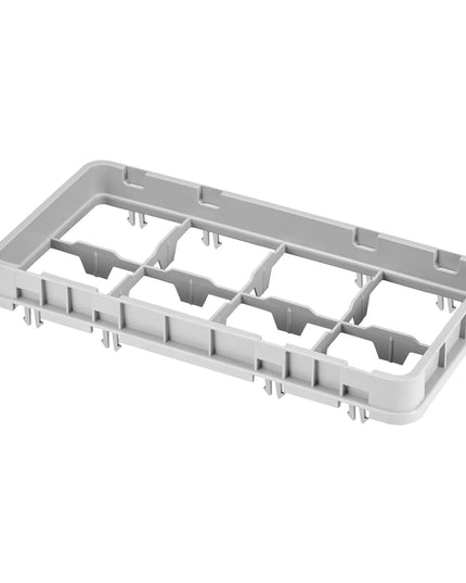 Thanh Nối Nửa Giọt Camrack Cambro 8HE2151 Nửa Khay, 8 Ngăn, Màu Xám Nhạt
