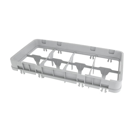 Thanh Nối Toàn Giọt Camrack Cambro 8HE1151 Nửa Khay, 8 Ngăn, Màu Xám Nhạt
