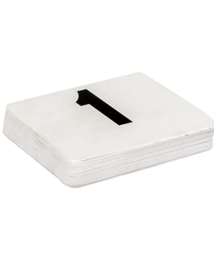 Thẻ Số Bàn American Metalcraft 450 Số #1-50, 10.2 cm x 10.2 cm, Trắng/Đen