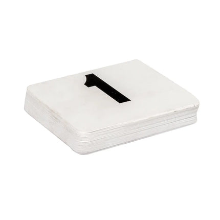 Thẻ Số Bàn American Metalcraft 450 Số #1-50, 10.2 cm x 10.2 cm, Trắng/Đen