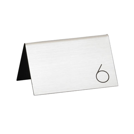 Thẻ Số Bàn Cal-Mil 22625-10 12.7 cm, Dãy Số Tùy Chọn, Bạc/Đen