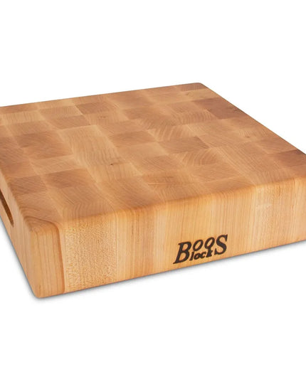 Thớt Chặt John Boos CCB121203 Có Tay Cầm, 30.5x30.5x7.6cm, Gỗ Phong Cứng, 2 Mặt