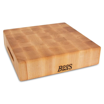 Thớt Chặt John Boos CCB121203 Có Tay Cầm, 30.5x30.5x7.6cm, Gỗ Phong Cứng, 2 Mặt