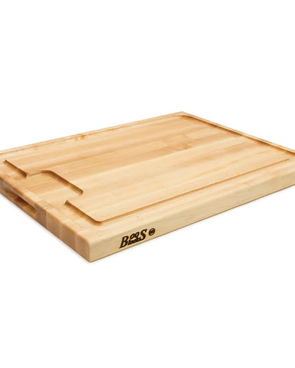 Thớt Gỗ John Boos AUJUS 61 x 45.7 x 3.8 cm, Rãnh Hứng Nước Rộng, Tay Cầm 2 Bên