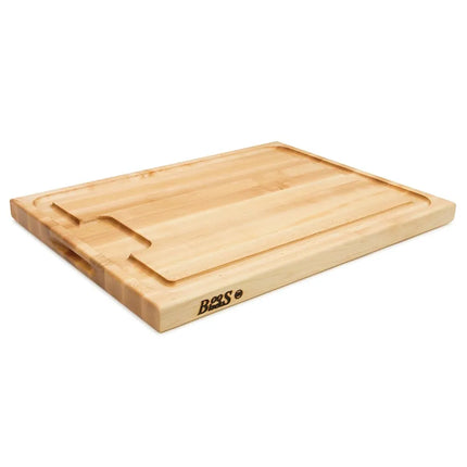 Thớt Gỗ John Boos AUJUS 61 x 45.7 x 3.8 cm, Rãnh Hứng Nước Rộng, Tay Cầm 2 Bên
