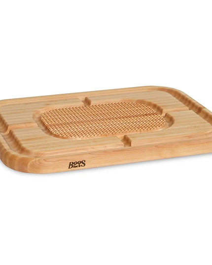 Thớt Lóc Thịt John Boos MN2418150-SM Có Rãnh, Tay Cầm & Khay, 45.7x61x5.7cm, Gỗ Phong MN