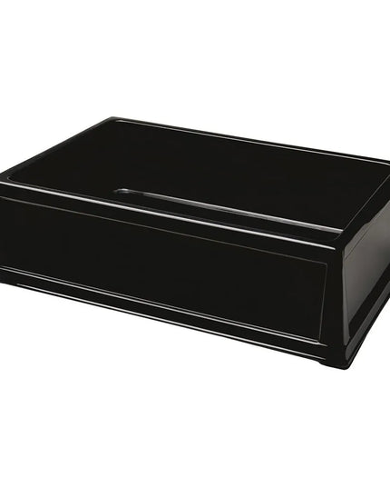 Thùng Làm Lạnh Chữ Nhật Geneva 298 66 cm Dài x 45.7 cm Rộng x 15.2 cm Cao, Nhựa, Đen