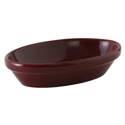 Tô Hầm Oval Gốm Đỏ Burgundy Tuxton BRK-0803 240 ml
