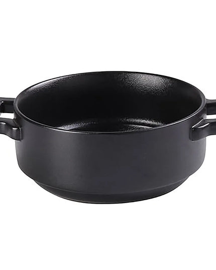 Tô Nướng Tròn Có Tay Cầm Gốm Noble Black Yanco NB-907 590 ml