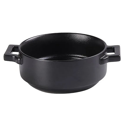 Tô Nướng Tròn Có Tay Cầm Gốm Noble Black Yanco NB-907 590 ml