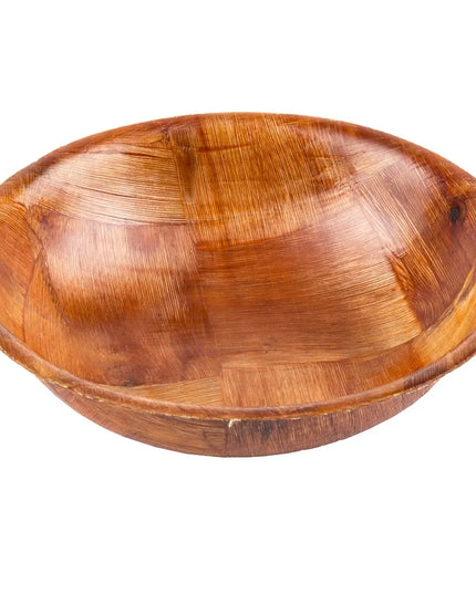 Tô Salad Tròn Tablecraft 206 15.2 cm, Gỗ Đan Mahogany, Đáy Tròn, 4 Lớp
