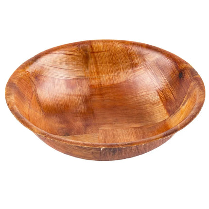 Tô Salad Tròn Tablecraft 206 15.2 cm, Gỗ Đan Mahogany, Đáy Tròn, 4 Lớp