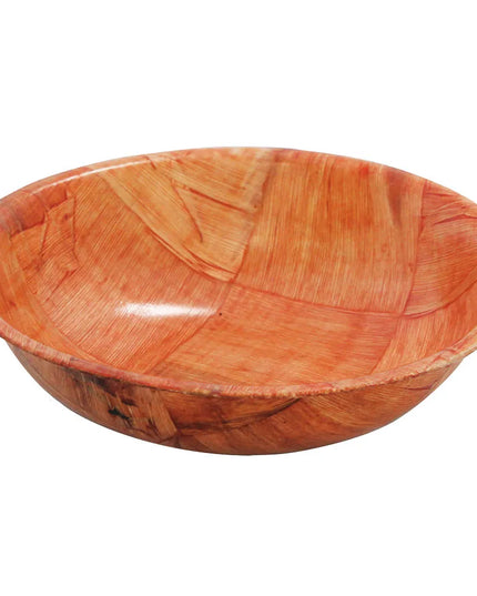 Tô Salad Tròn Tablecraft 220W 50.8 cm, Gỗ Đan Mahogany, Đáy Tròn, 5 Lớp