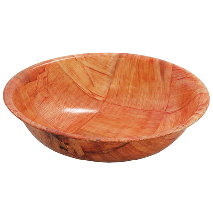 Tô Salad Tròn Tablecraft 220W 50.8 cm, Gỗ Đan Mahogany, Đáy Tròn, 5 Lớp