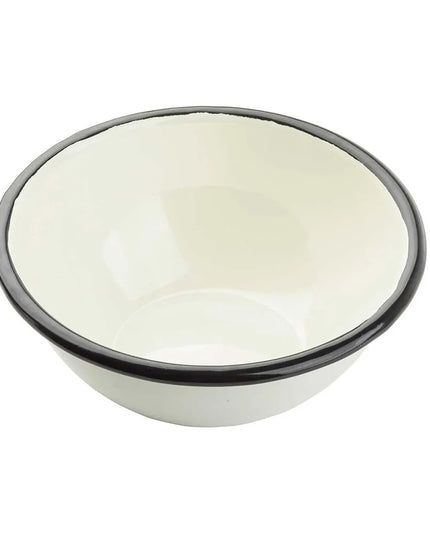 Tô Tròn Enamelware Collection™ Tablecraft 11152 591 ml, Sứ Porcelain, Trắng