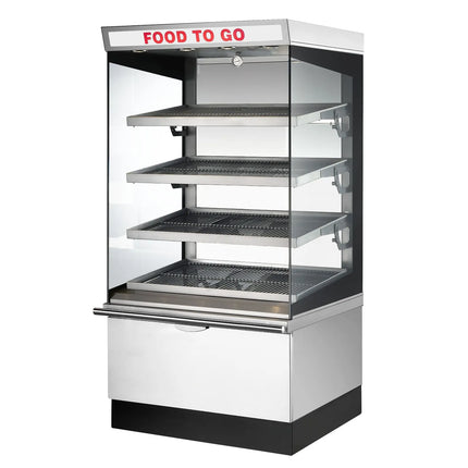UBERT | Commercial Heated Display Case - 4 Heated Shelves – White – 1055×800×1750 mm – 9 kW