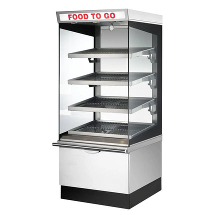 UBERT | Commercial Heated Display Case - 4 Heated Shelves – White – 730×800×1750 mm – 6 kW