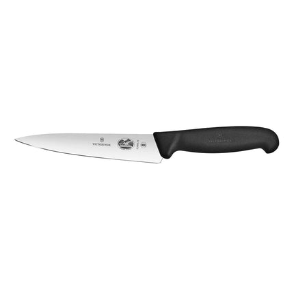 VICTORINOX | Broad Carving Knife – 15 cm Blade - Ice-Hardened Stainless Steel - Fibrox Handle - Black