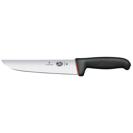 VICTORINOX | Fibrox Butcher Knife – Straight Edge - 20 cm Blade - Black/Red Handle