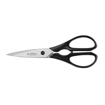 VICTORINOX | Universal Kitchen Scissors – Black - 20 cm - Micro-serrated - Jar Opener