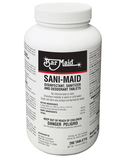 Viên Khử Trùng Quaternary Bar Maid DIS-207 200 Viên/Chai
