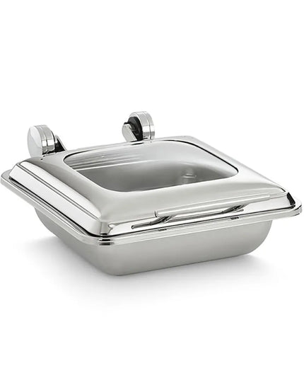 Vollrath 4644020 5 3/5 qt Two Third Size Induction Chafer w/ Glass Lid, Stainless