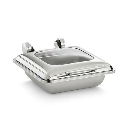 Vollrath 4644020 5 3/5 qt Two Third Size Induction Chafer w/ Glass Lid, Stainless