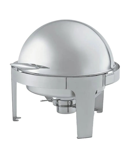 Vollrath T3505 7 qt. Round Chafer w/Roll-top Lid & Chafing Fuel Heat