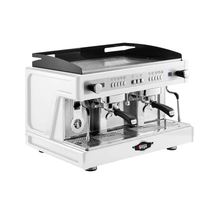 WEGA | Airy – Commercial 2-Group Espresso Machine – 3.85 kW – with 2 Steam Wands & Hot Water – White