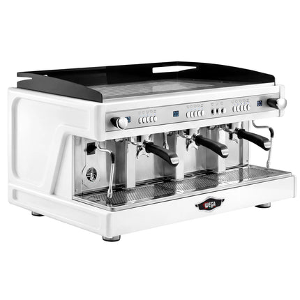WEGA | Airy – Commercial 3-Group Espresso Machine – 5.6 kW – with 2 Steam Wands & Hot Water – White