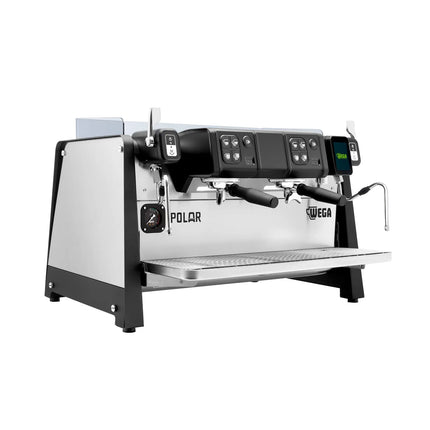 WEGA | Polar – Commercial 2-Group Espresso Machine – 5.2 kW – with 2 Steam Wands & Hot Water – Touchscreen – Stainless Steel