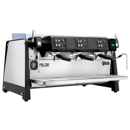 WEGA | Polar – Commercial 3-Group Espresso Machine – 6.9 kW – with 2 Steam Wands & Hot Water – Touchscreen – Stainless Steel