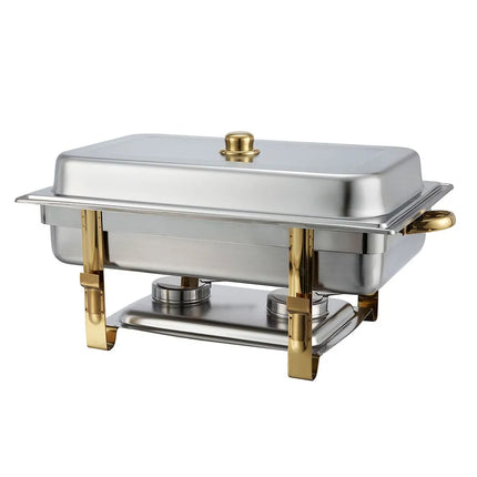 Winco 201 Full Size Chafer w/ Lift Off Lid & Chafing Fuel Heat