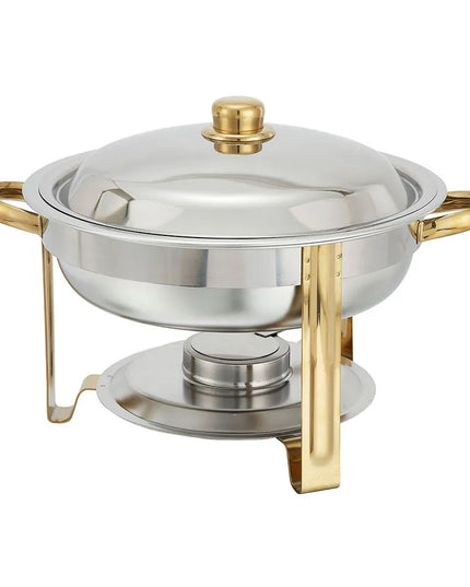 Winco 203 Round Chafer w/ Lift-off Lid & Chafing Fuel Heat