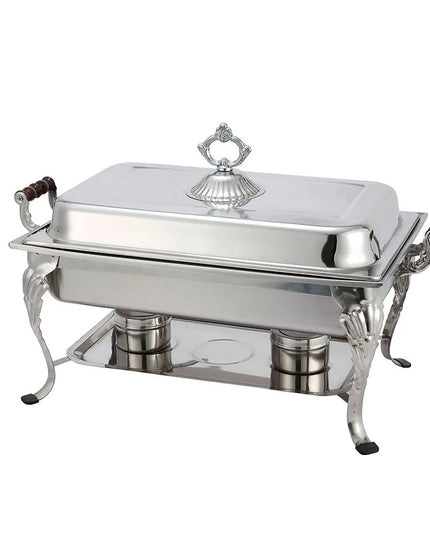 Winco 408-1 Full Size Chafer w/ Lift-off Lid & Chafing Fuel Heat