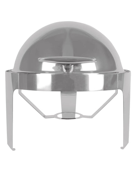 Winco 602 Round Chafer w/ Roll-Top Lid & Chafing Fuel Heat