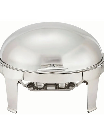 Winco 603 8 qt Oval Chafer w/ Roll Top Lid, Stainless Steel