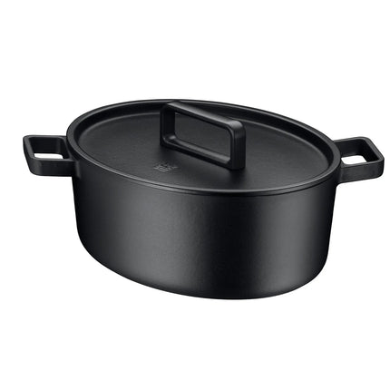 WMF | FLAVOUR - Frying pot oval - 330x260mm - cast iron - 8.6 liters - incl. lid - black