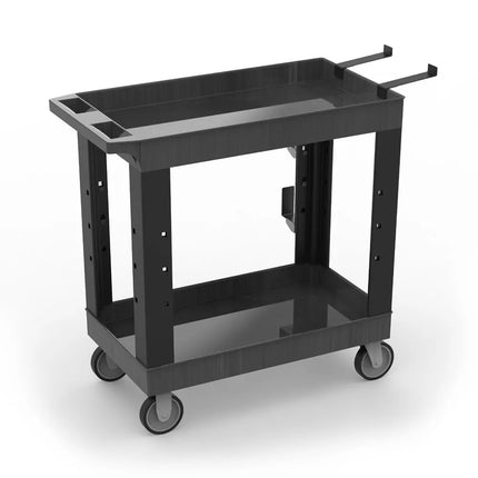 Xe Đẩy Công Nghiệp Nhựa Chịu Lực Luxor 2 Tầng Tải Trọng 272.11 kg Kệ Khay EC11-NDUST-B