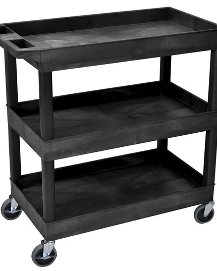 Xe Đẩy Phục Vụ Luxor 3 Tầng Polymer Tải Trọng 181.41 kg Thành Cao (EC111-B)
