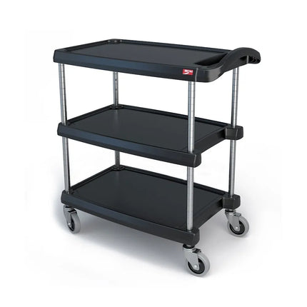 Xe Đẩy Phục Vụ Metro MY1627-34BL 3 Tầng Polymer Tải Trọng 181.41 kg Thành Chống Trượt