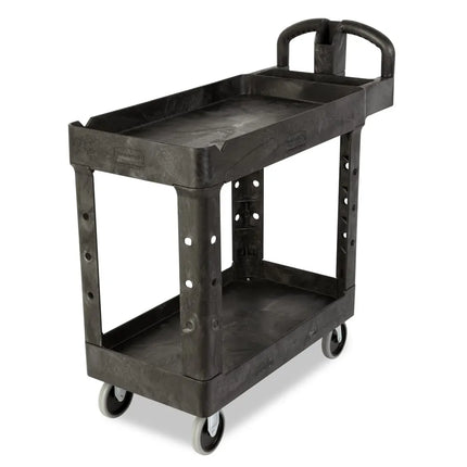 Xe Đẩy Phục Vụ Rubbermaid FG450088BLA 2 Tầng Polymer Tải Trọng 226.76 kg Thành Cao