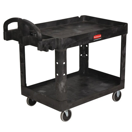 Xe Đẩy Phục Vụ Rubbermaid FG452088BLA 2 Tầng Polymer Tải Trọng 226.76 kg Thành Cao