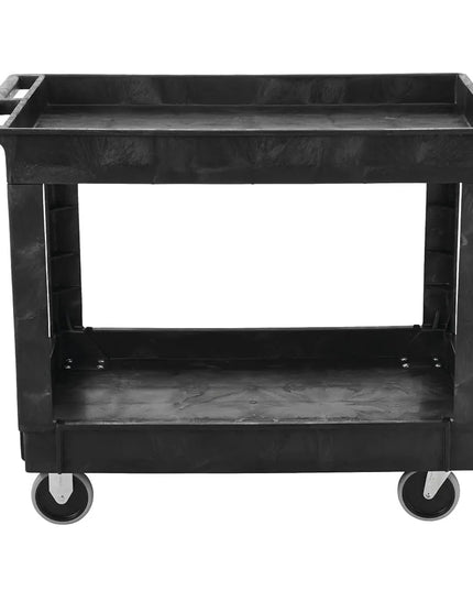 Xe Đẩy Phục Vụ Rubbermaid FG9T6700BLA 2 Tầng Polymer Tải Trọng 226.76 kg Thành Cao