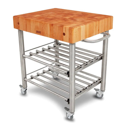 Xe Đẩy Rượu John Boos CHY-CUCD15WC Cucina D'Amico Mặt Gỗ Anh Đào, 30 x 61 cm x 88.9 cm H