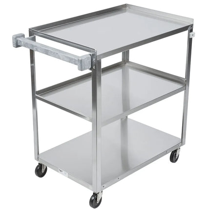 Xe Đẩy Tiện Ích Inox 3 Tầng Vollrath 97126 Tải Trọng 181.41 kg, Gờ Nâng