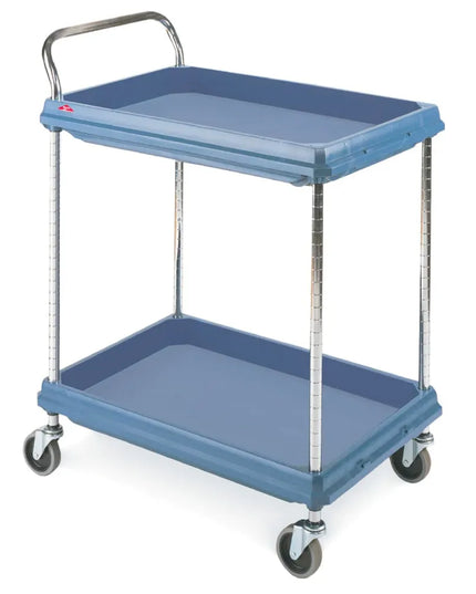 Xe Đẩy Tiện Ích Nhựa 2 Tầng Metro BC2030-2DMB Tải Trọng 181.41 kg, Gờ Cao