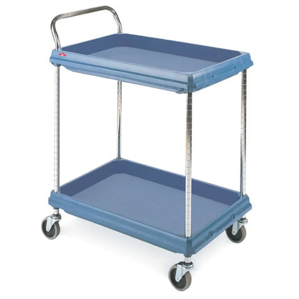 Xe Đẩy Tiện Ích Nhựa 2 Tầng Metro BC2030-2DMB Tải Trọng 181.41 kg, Gờ Cao